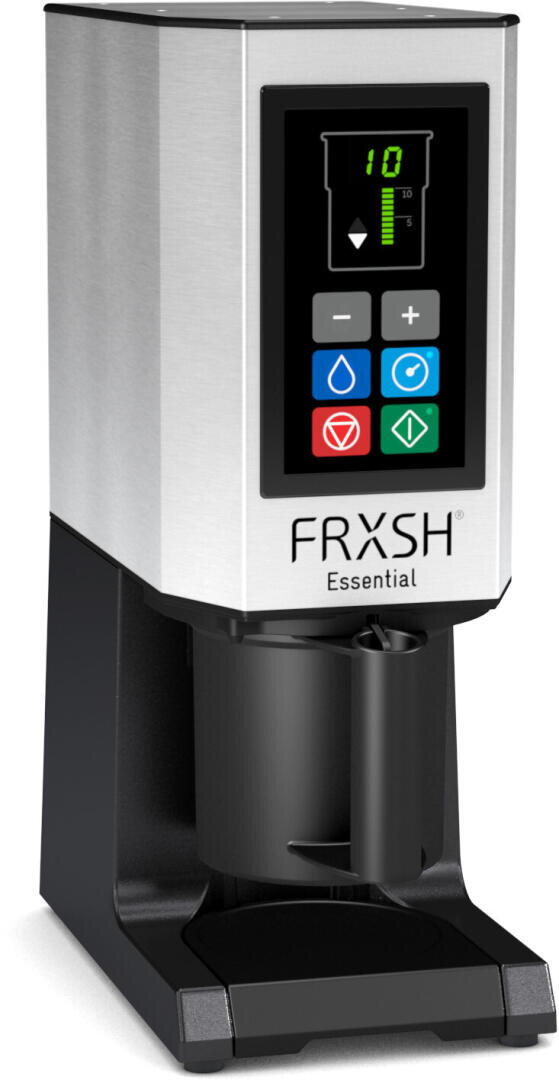 FRXSH Essential Küchenmaschine mit digitalem Touchscreen-Display, auf dem die Einstellung 10 angezeigt wird.