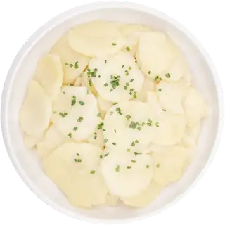 Kartoffelsalat Vinaigrette von Guggisberg Agro in weisser Schale