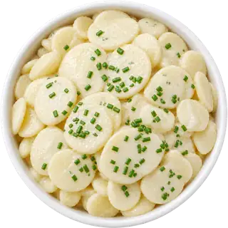 Kartoffelsalat von Guggisberg Agro in weisser Schale